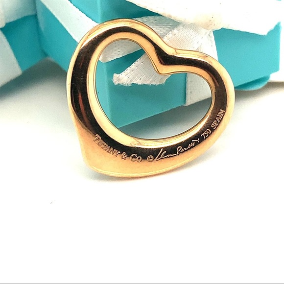 Tiffany & Co. 18RG 22MM open heart pendant - Picture 4 of 5